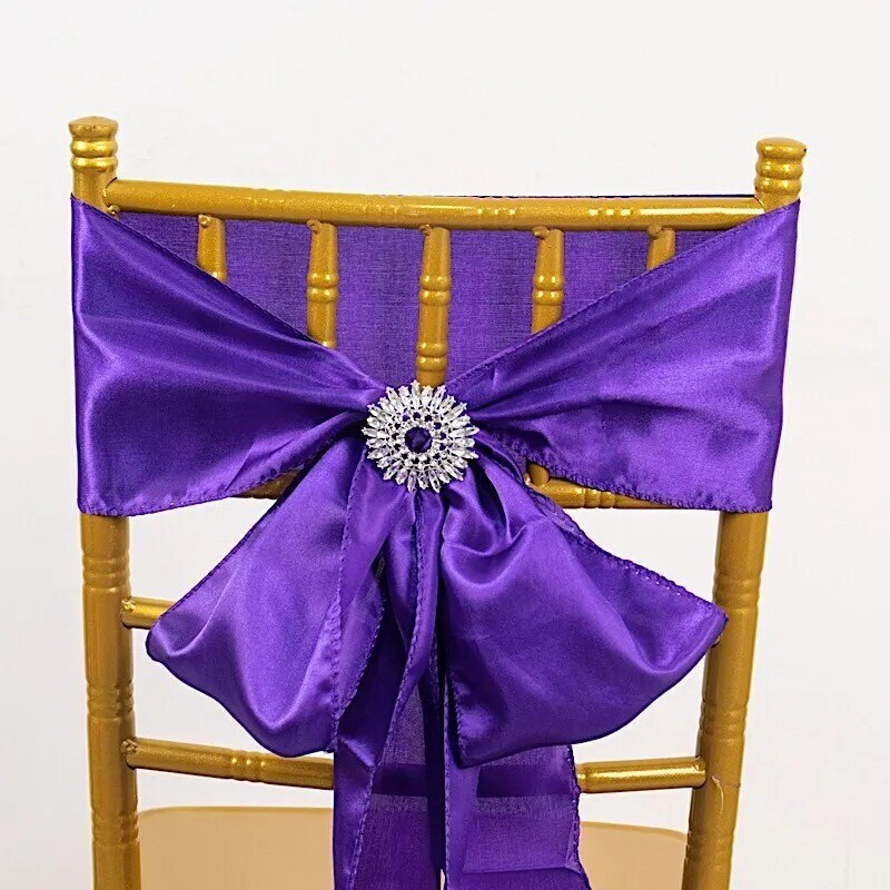 2 Silver Snowflake Metal Rhinestones Sash BUCKLES Chair Decor