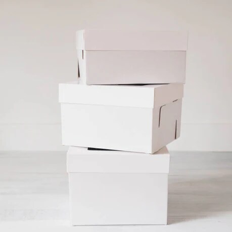 14 x 14 x 12" White Bakery Boxes with Window Pastry Boxes for Tall and Heavy Cakes