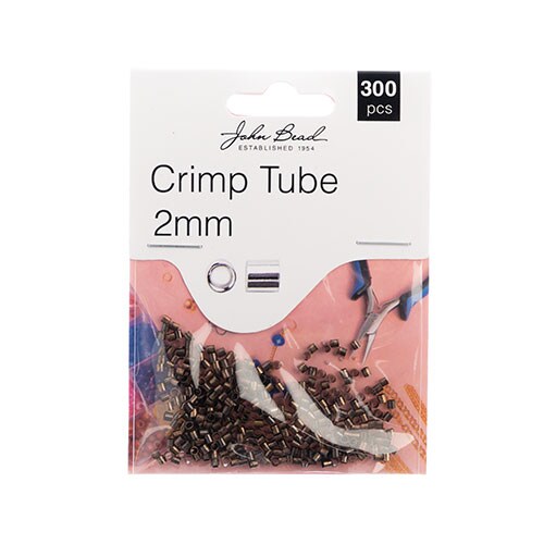 John Bead Must Have Findings 2mm Crimp Tubes, 300pcs