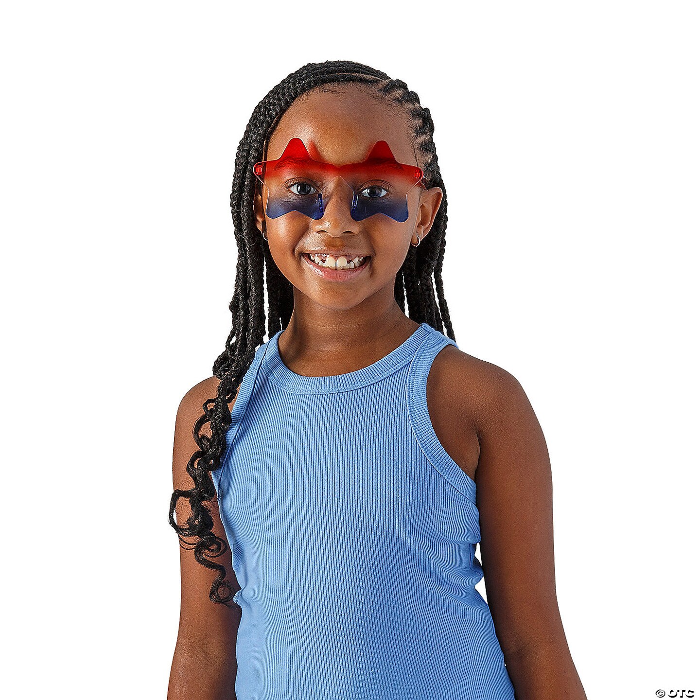 Kids Patriotic Ombre Rimless Star Sunglasses - 12 Pc.