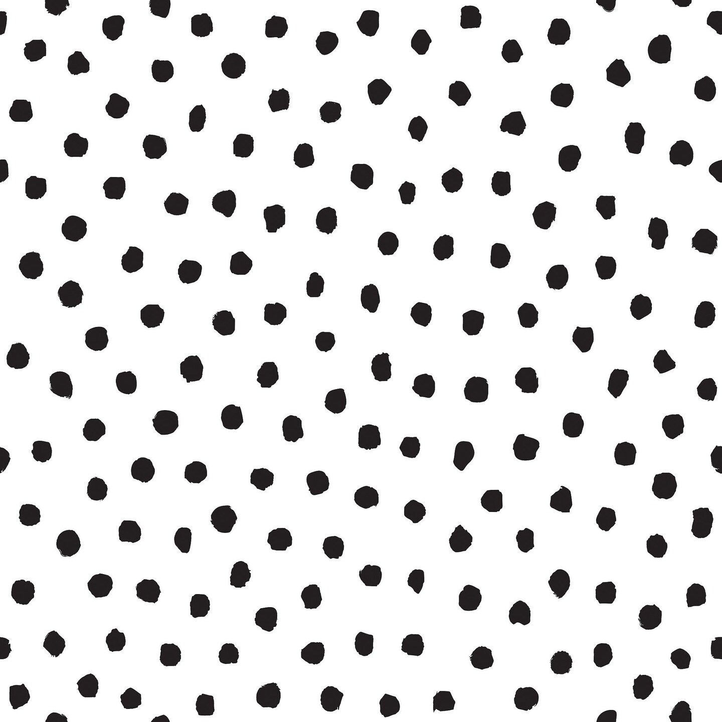 Peel and Stick Decorative Paper Roll, 17-1/2&#x22; x 10 ft, Black Painted Dots