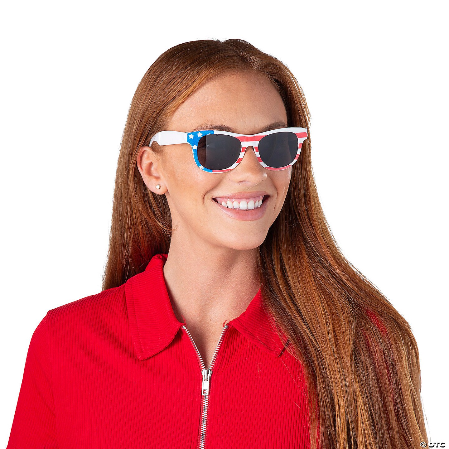 Adults Patriotic Flag Nomad Sunglasses - 12 Pc.