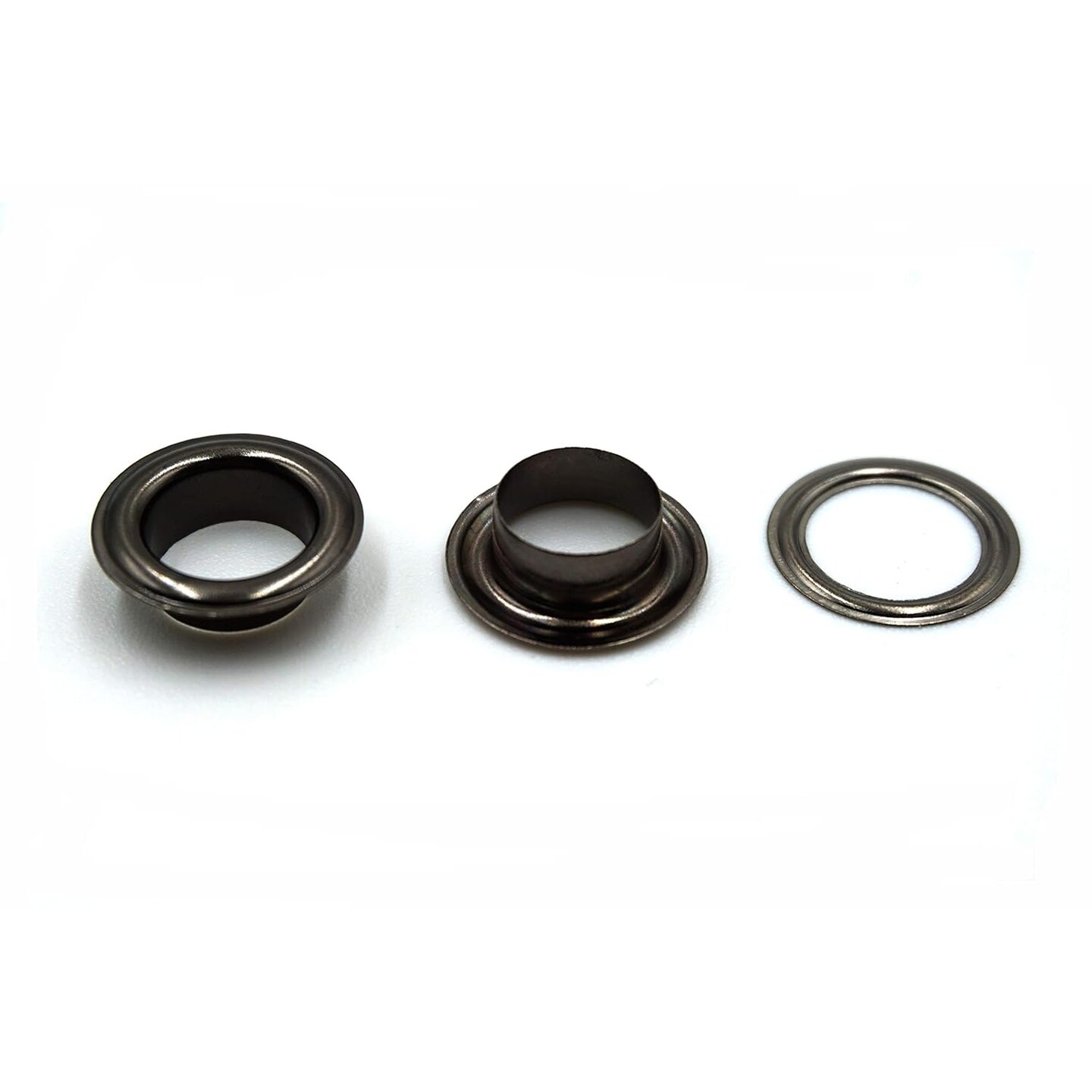 Solid Brass Grommets Eyelets 100 Pack (3/8&#x22;(10x16.5), Gun Black)