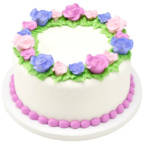 White 1&#x22; Rose Sugar Soft Premium Edible Decorations - 48 roses per order