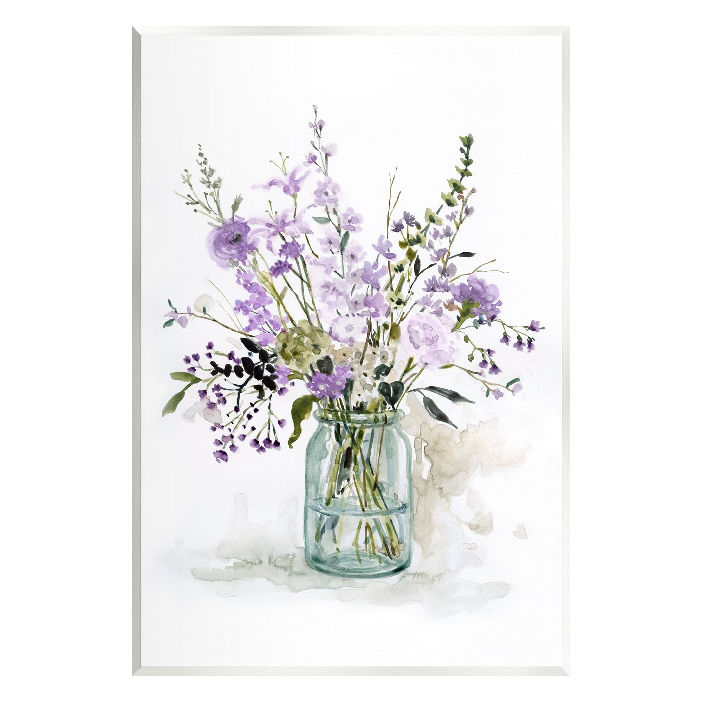 Stupell Industries Traditional Mixed Purple Botanicals Wall Plaque Art