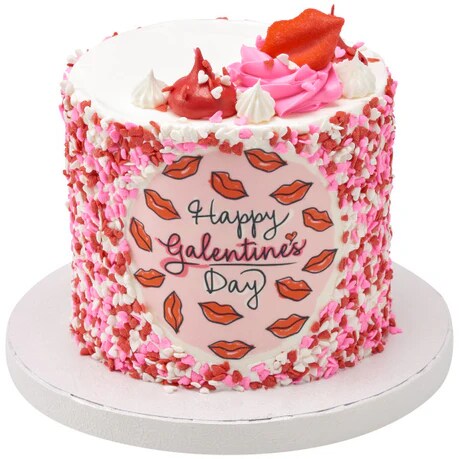 Happy Galentine&#x27;s Day Edible Cake Image PhotoCake