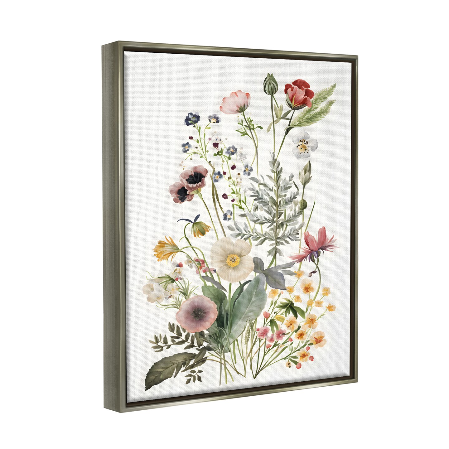 Stupell Industries Subtle Spring Blossoms Framed Floater Canvas Wall Art