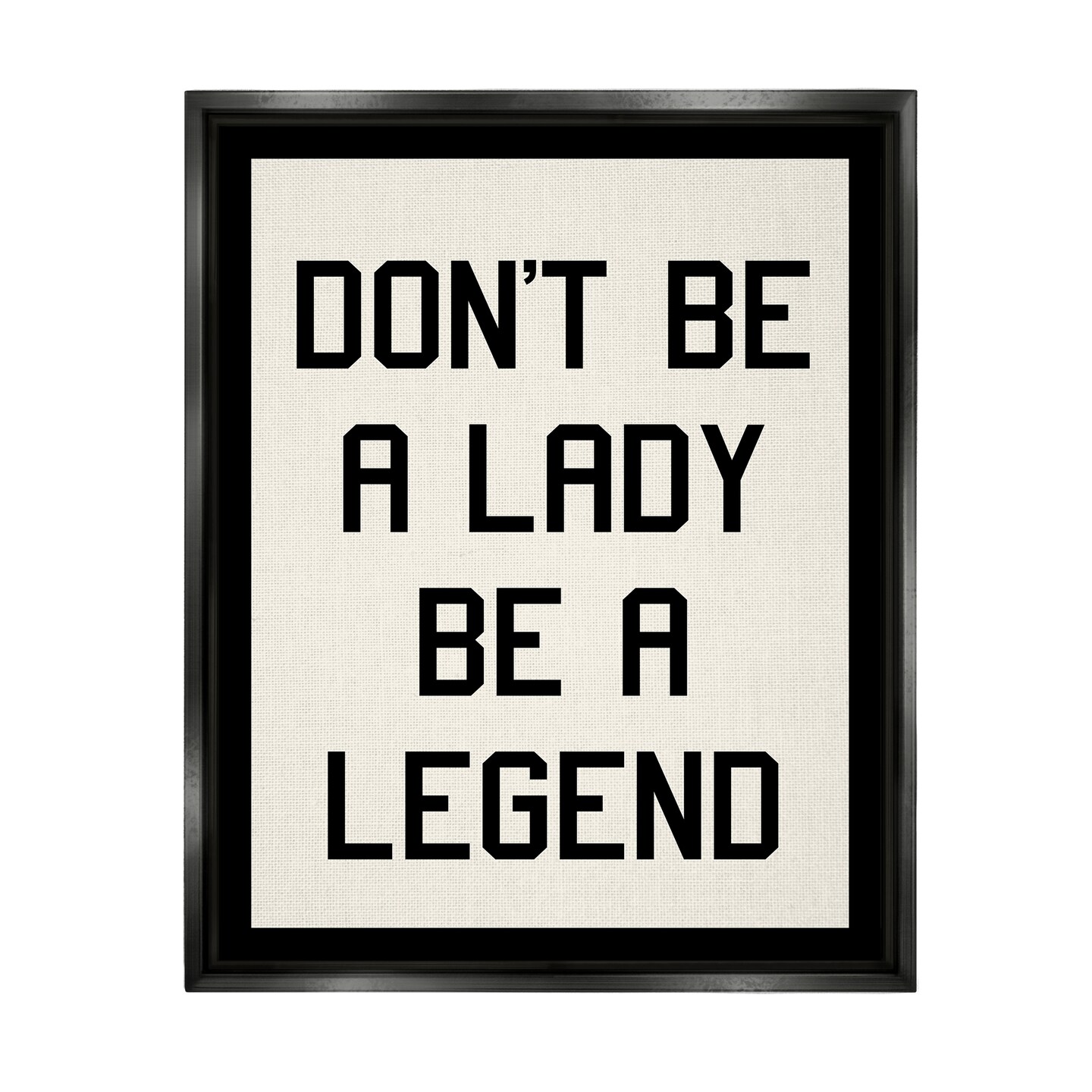 Stupell Industries Lady Legend Phrase Framed Floater Canvas Wall Art