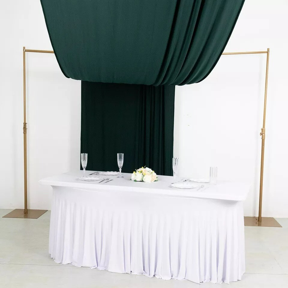 18 ft HUNTER GREEN 4-Way Stretch Spandex Divider Backdrop