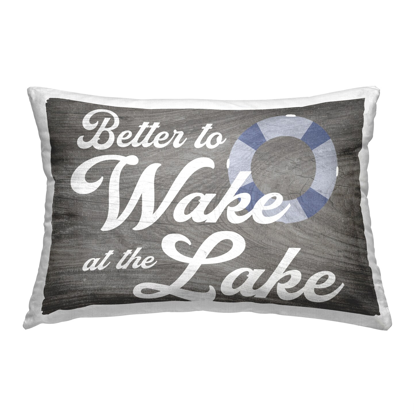 Stupell Industries Rustic Wake at Lake Decorative Printed Throw Pillow