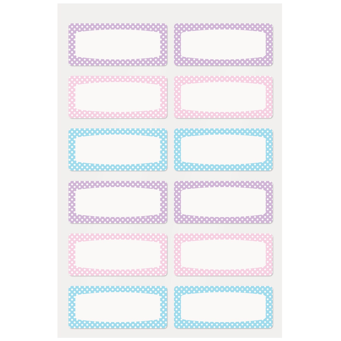 Avery No-Iron Fabric Name Labels, Soft Pastels Preprinted Designs, Handwrite-Only, 2-Pack, 48 Preprinted Labels (22282)