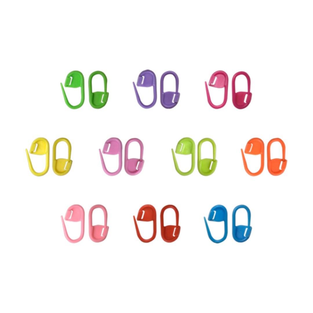HiyaHiya Locking Stitch Markers - Multi-Colors - Set of 20