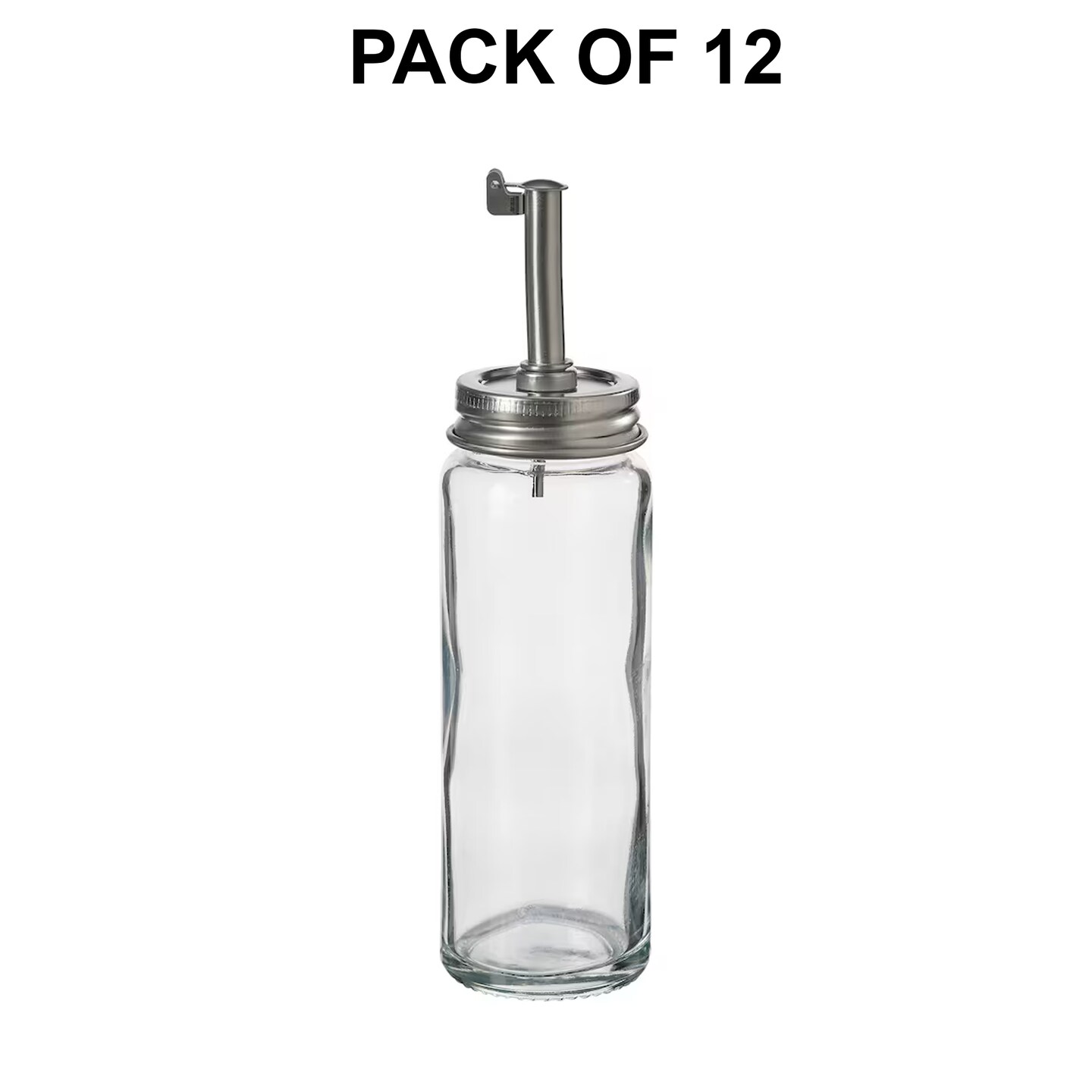 Oil/vinegar bottle, clear glass/stainless steel, 6 &#xBC; &#x22;