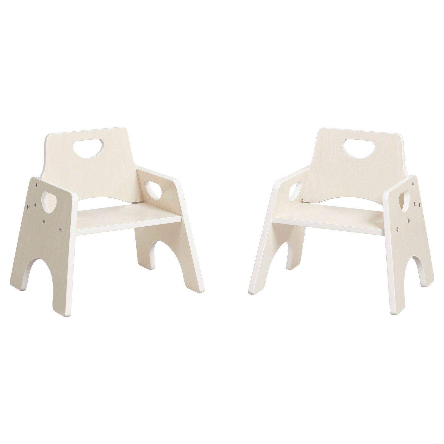 Stackable Wooden Toddler Chair, 8in, Kids Furniture, 2-Pack