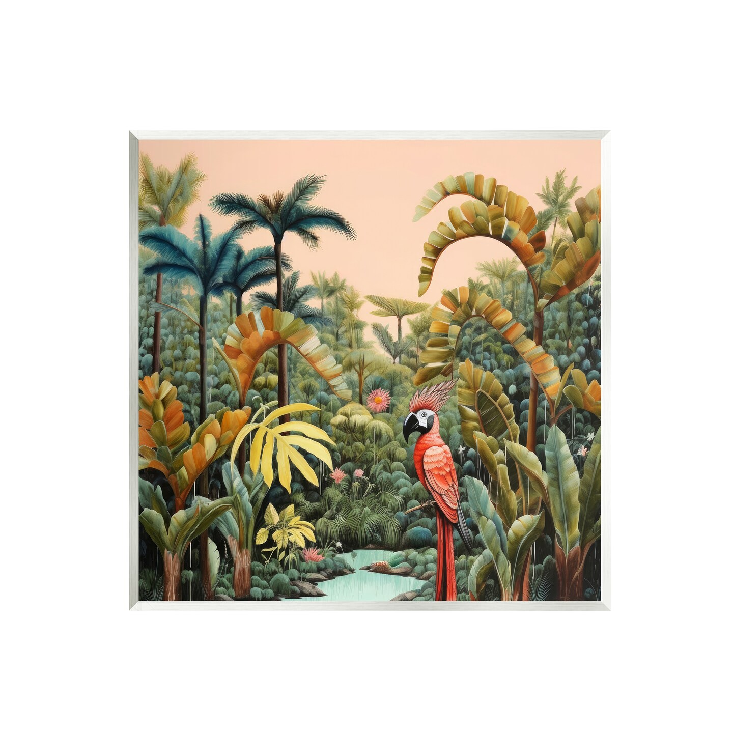 Stupell Industries Parrot in Tropical Vegetation Wall Plaque Art