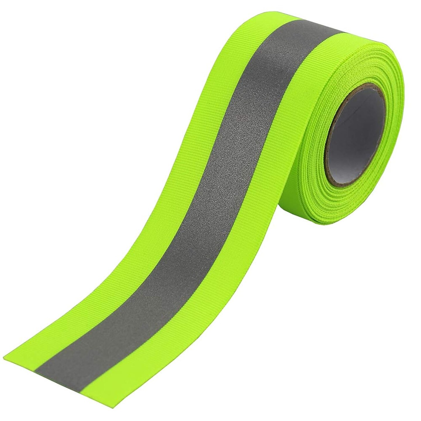 Silver Sew On Reflective Tape for Chothing Safety Fabric Webbing Trim Strip Green 2&#x22; x 16ft