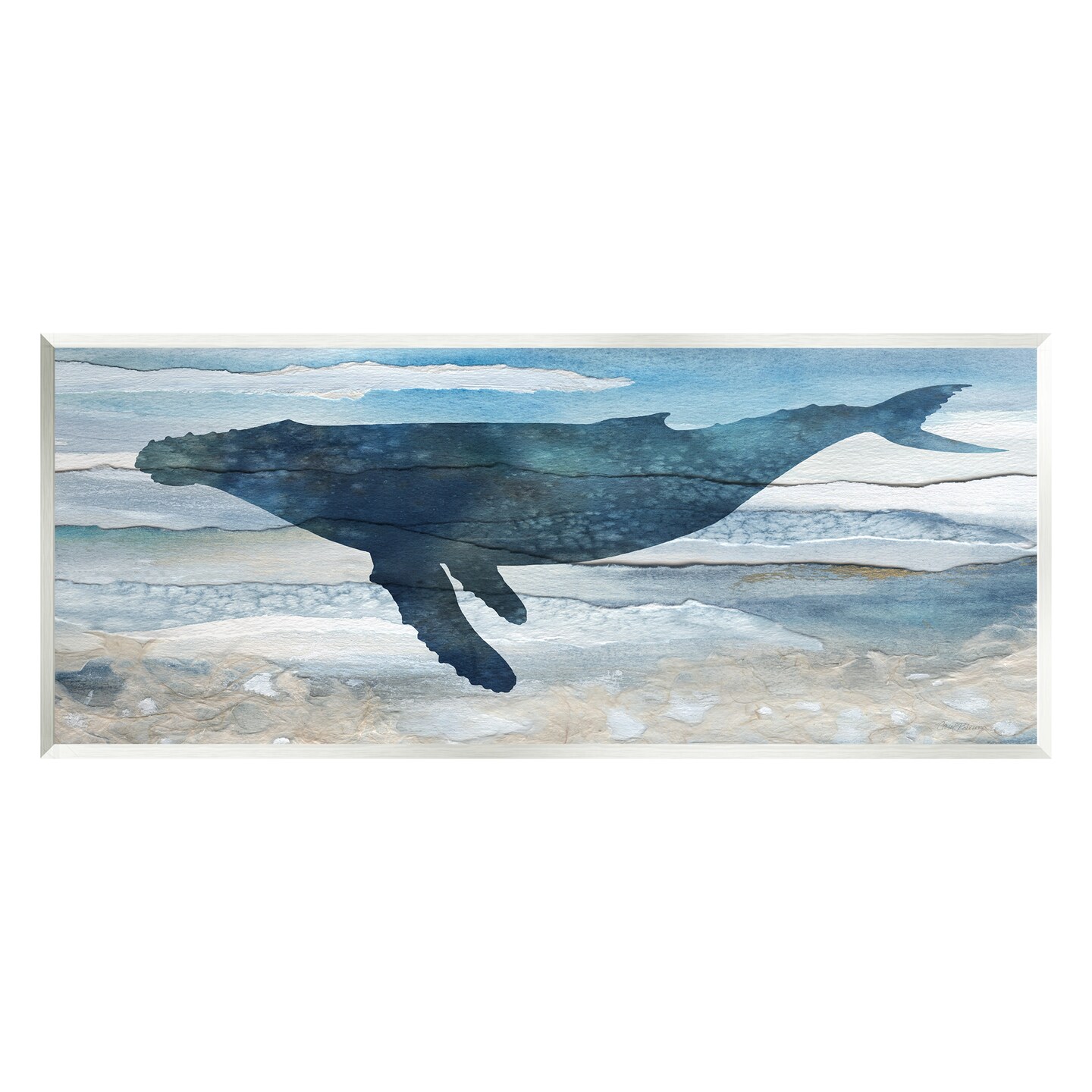 Stupell Industries Abstract Whale Silhouette Wall Plaque Art