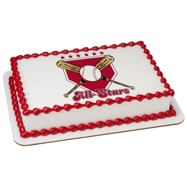 Baseball All-Stars Edible Cake Topper Image 1/4 sheet