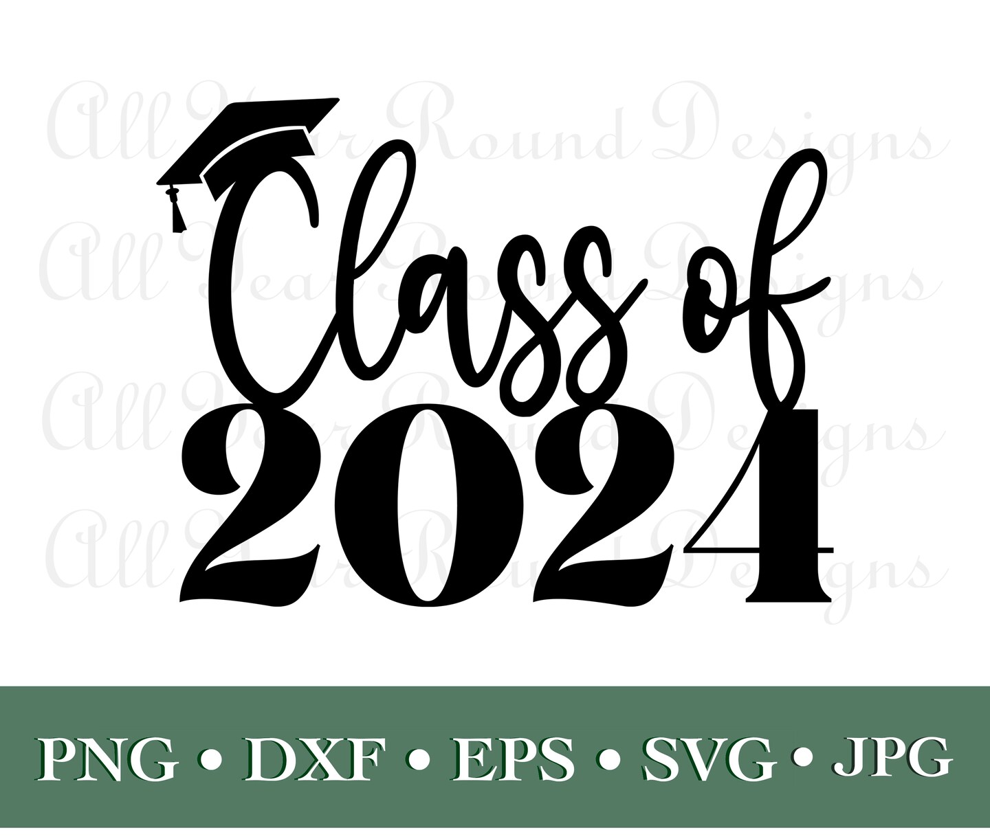 Graduation Decor SVG PNG DXF EPS JPG File Bundle Digital Download