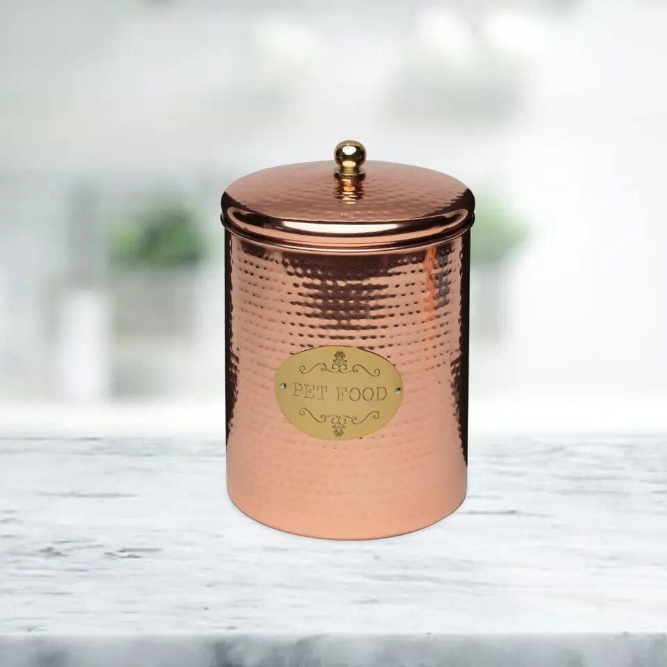 Amici Pet Copper Spaniel Treats Canister 104 Ounce Capacity (Large)