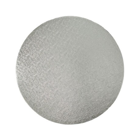 18&#x22; Round Silver Foil Cake Board Drum