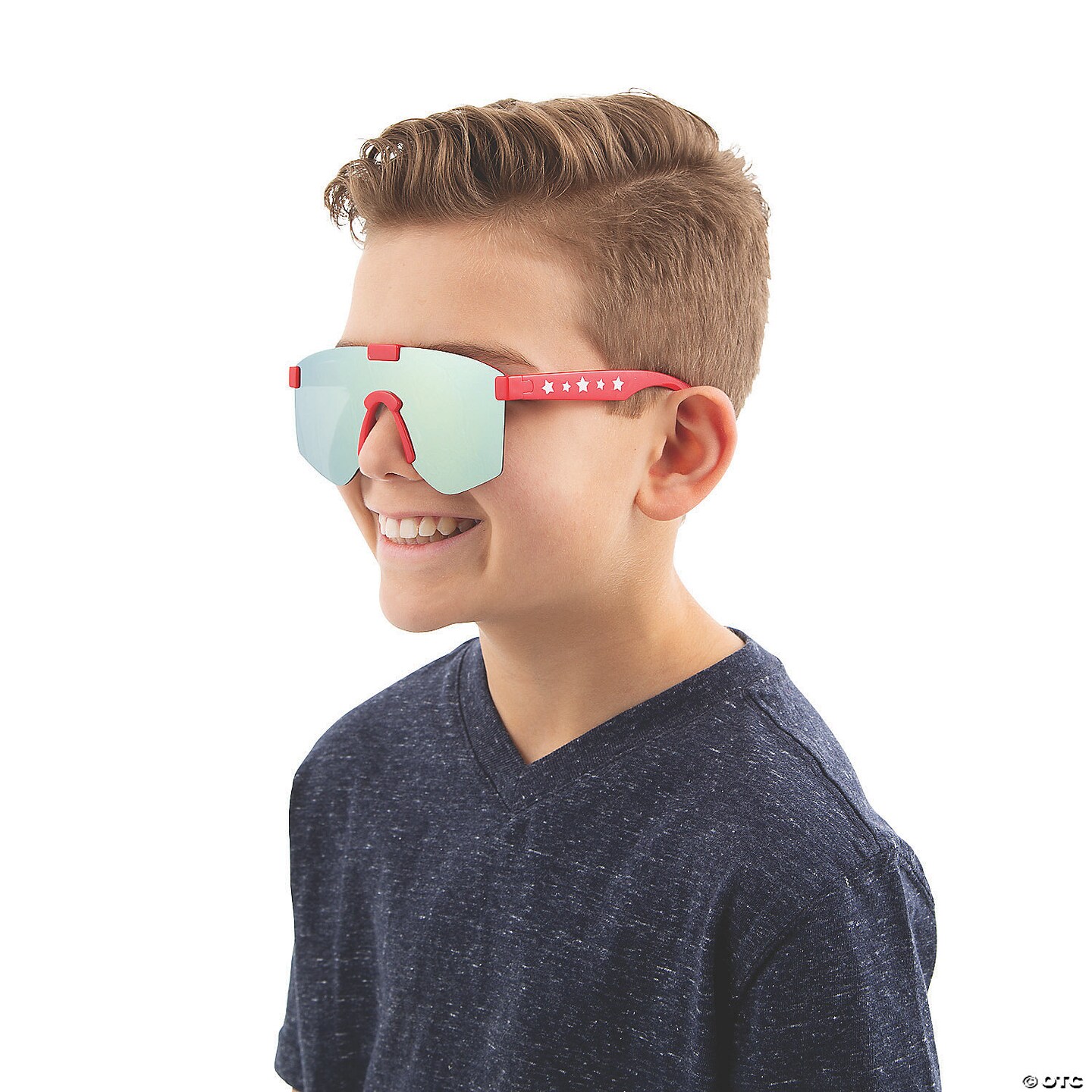 Kids Patriotic Retro Shield Sunglasses 6 Pieces