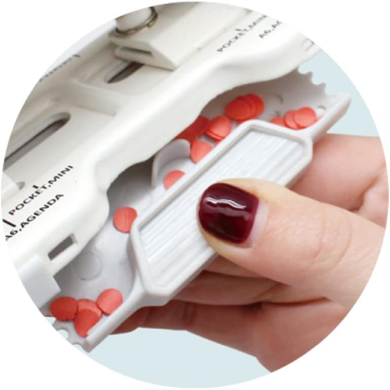 djustable 6 Hole Punch, Off White, 8 Sheet Capacity, Mini/Pocket A3/ A4 / A5 / A6 / Agenda/Personal/Deskfax, Performance Guaranteed