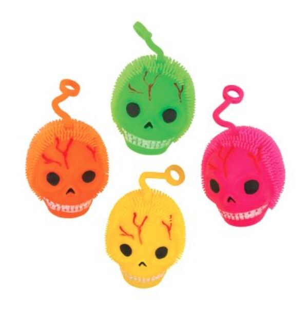 Light-Up Skull Puffer Ball YoYos - 12 Pc.