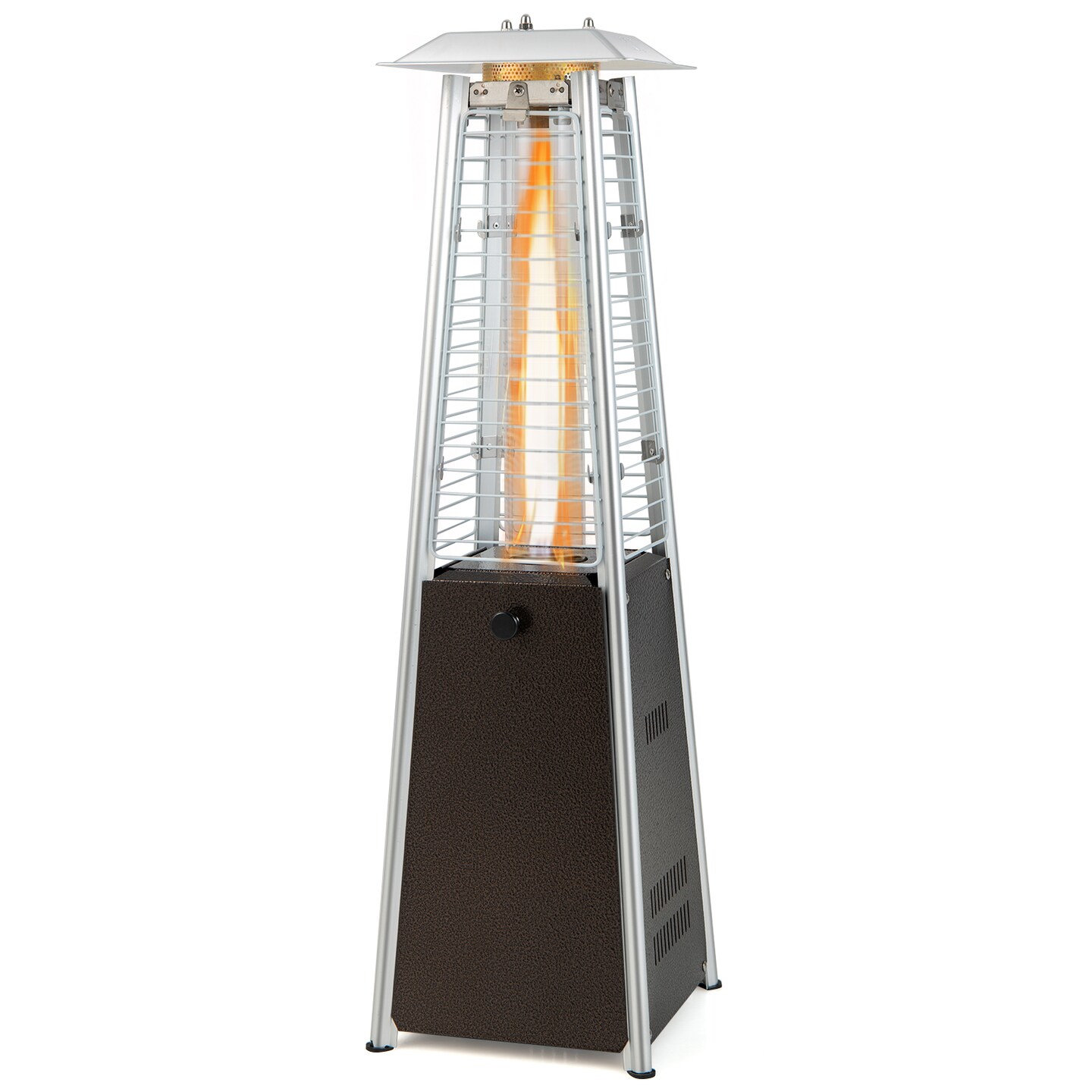 Portable Steel Tabletop Patio Heater with Glass Tube