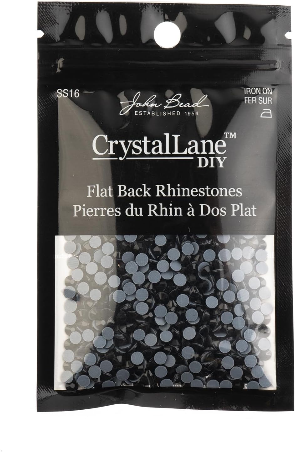 Crystal Lane DIY SS16 (4mm) Hot-fix Glass Flat Backs Rhinestones, 1440pcs