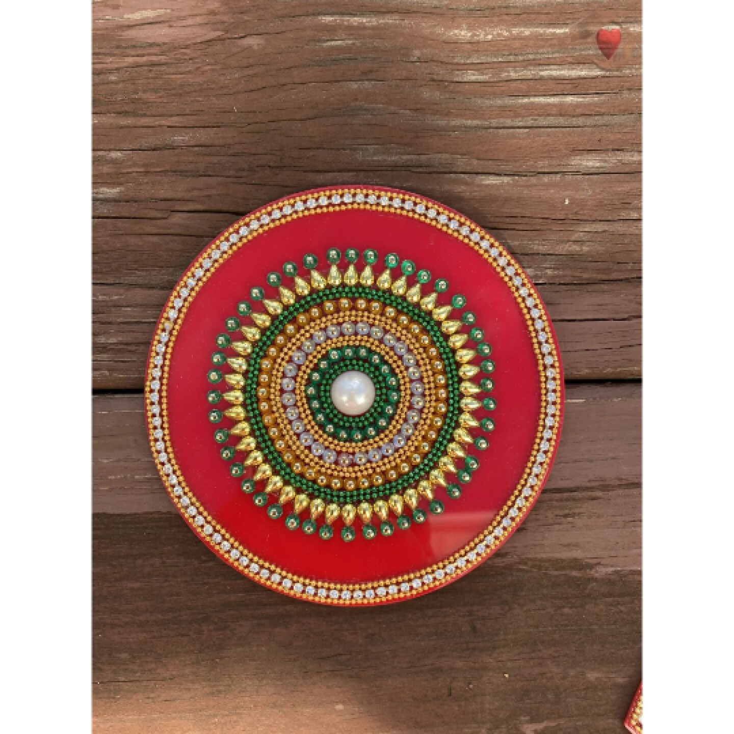 Diwali Acrylic Rangoli Set Decorative Pooja Floor Rangoli with Studded Stones Indian Traditional Handmade Reusable Rangoli Set Festive Home Decor Housewarming Gift
