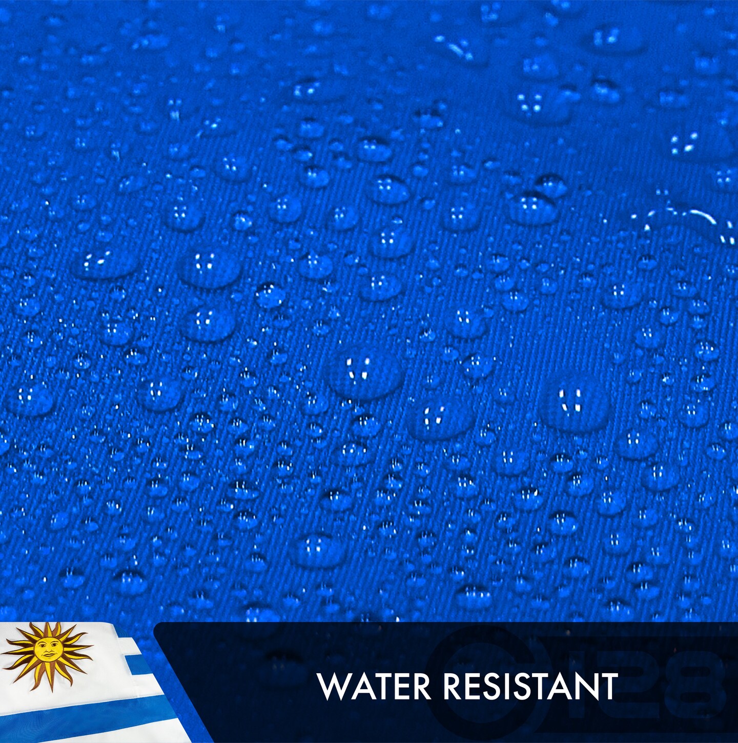 G128 Uruguay (Uruguayan) Flag | 3x5 feet | Double Sided Embroidered 210D Indoor/Outdoor, Brass Grommets, Heavy Duty Polyester