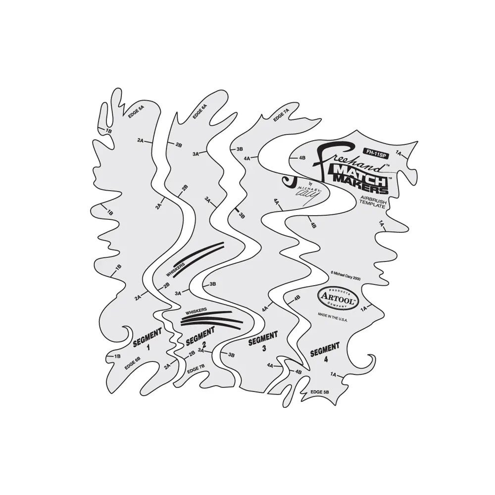 Artool #11 Matchmakers Freehand Airbrush Template by Michael Cacy