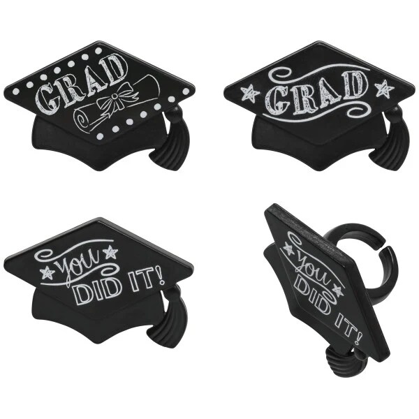 Graduation You Did it Grad Assortment Cupcake Cake Pics - set of 12