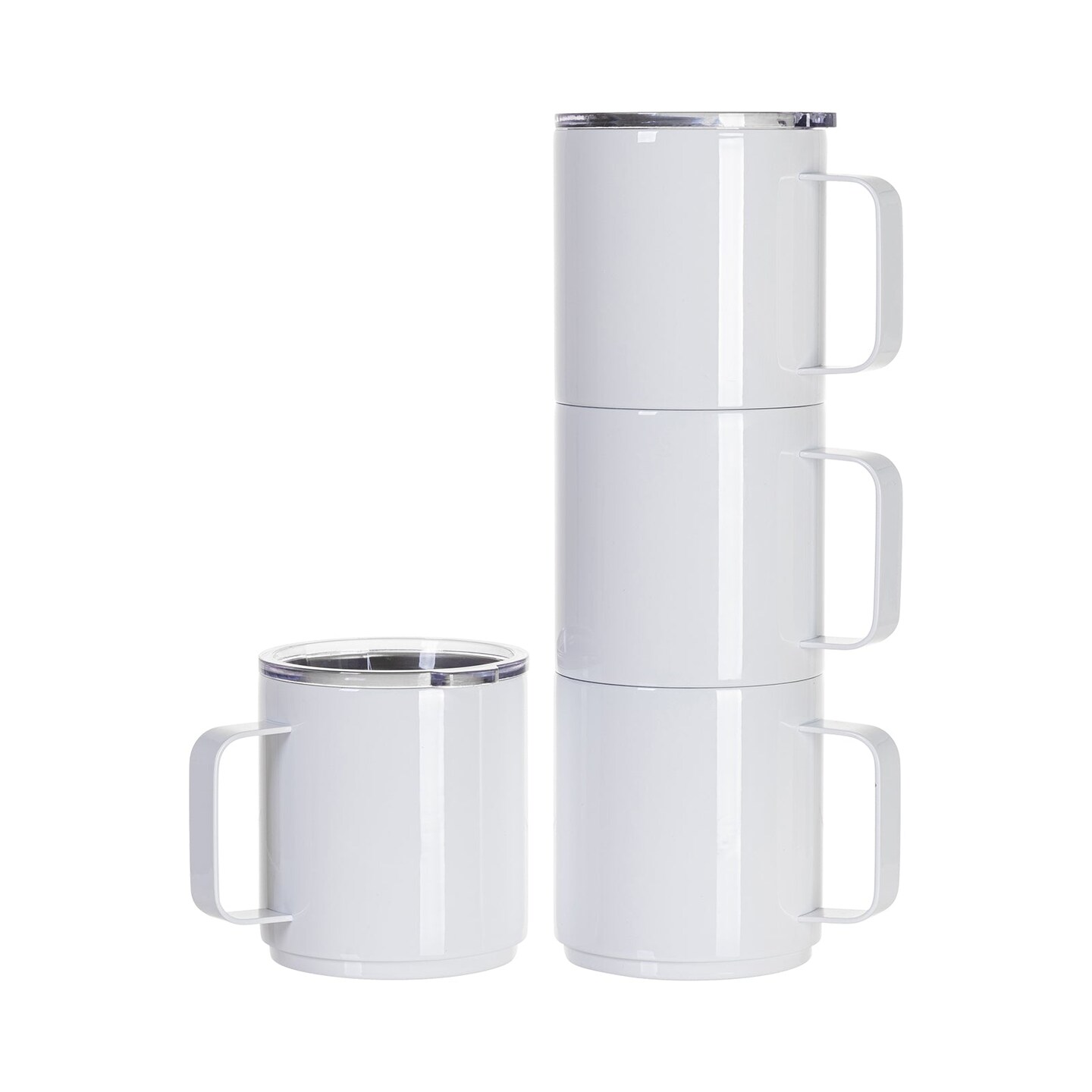 Craft Express 4 Pack 13oz Stainless Steel Stackable Sublimation Mugs