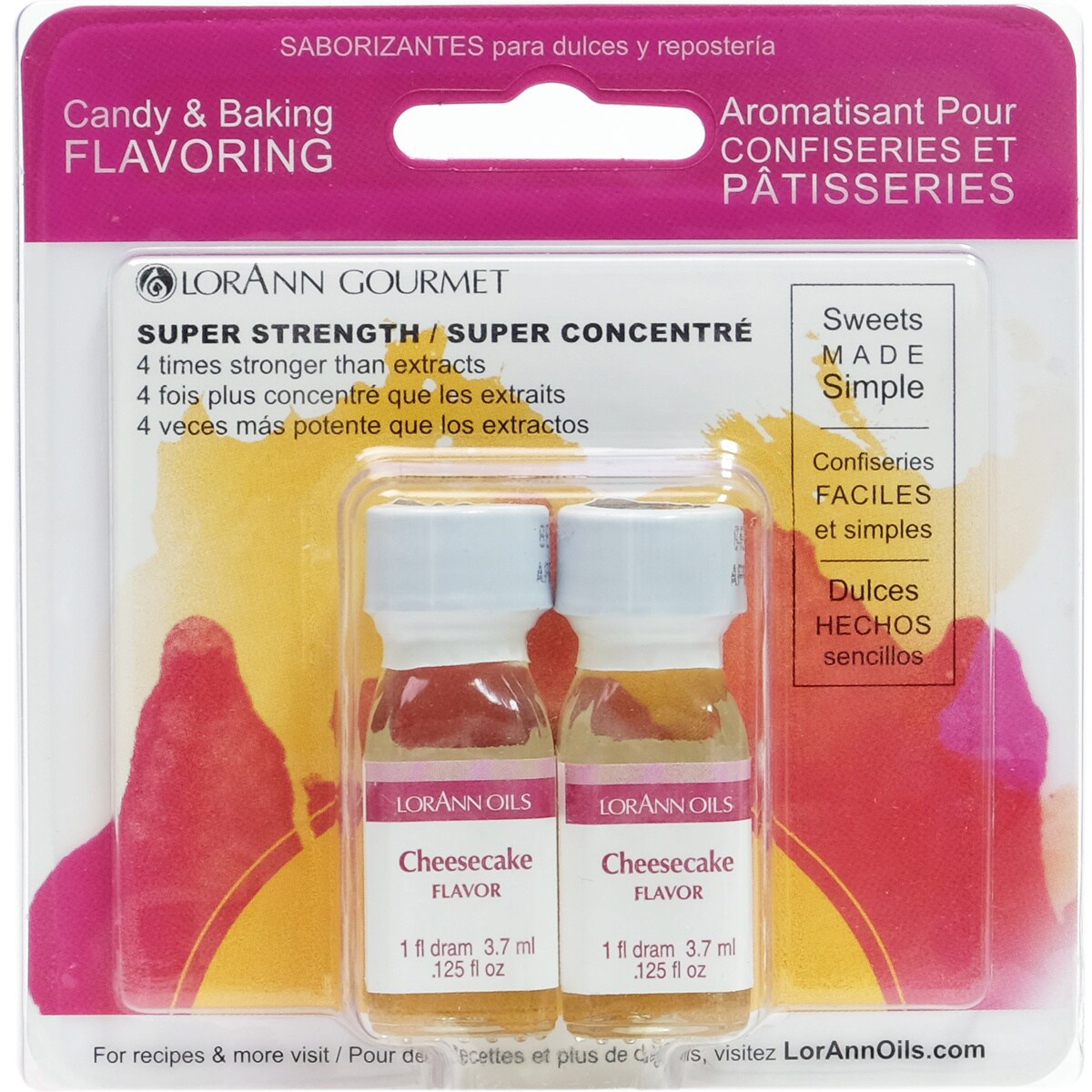 LorAnn Candy & Baking Flavoring .125oz 2/Pkg-Cheesecake