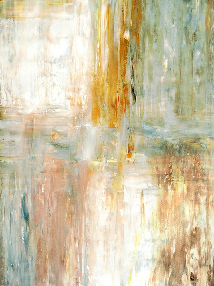 Teal and Green Abstract Painting Poster Print by C. Tice - Item # VARPDXFAF851