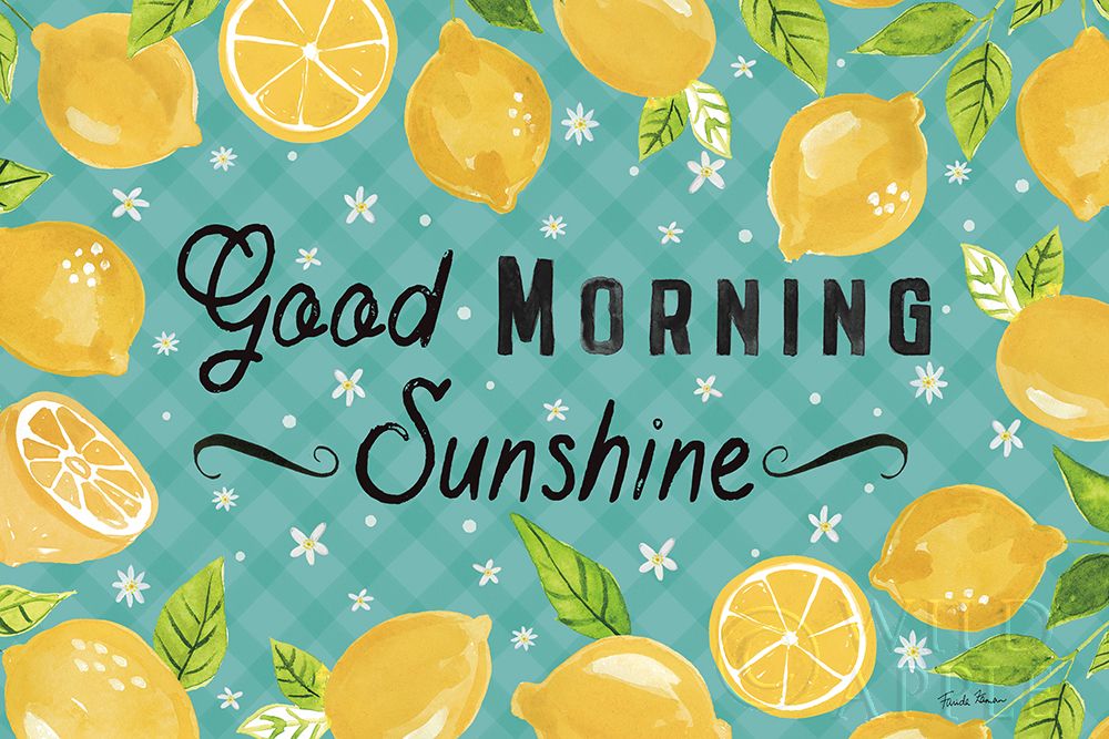 Mellow Yellow I Turquoise Poster Print by Farida Zaman - Item # VARPDX45906