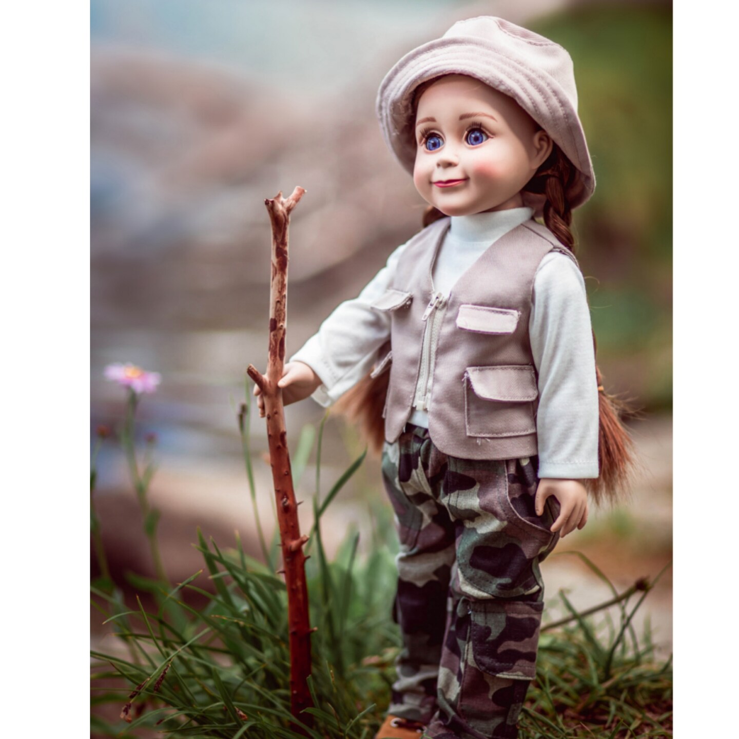 The Queen&#x27;s Treasures 18 Inch Doll Clothes, 4 Pc Fishing Adventure Outfit