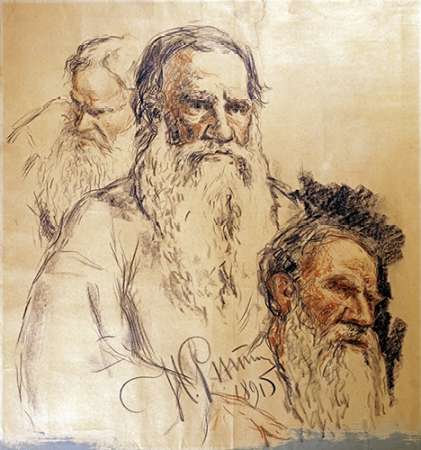 Three Studies Leo Tolstoy Poster Print by Ilia Efimovich Repin - Item # VARPDX267153