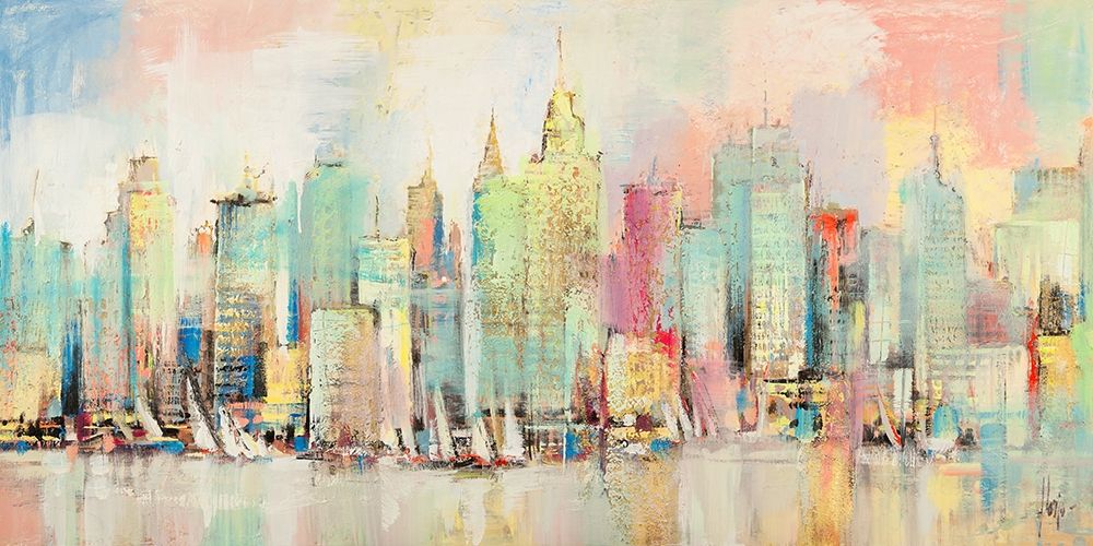 Skyline a colori Poster Print by Luigi Florio # 2LR5287