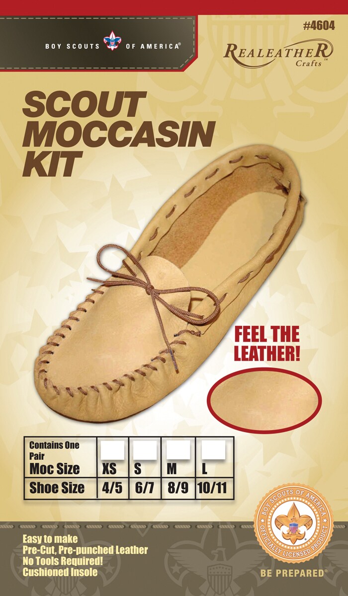 Realeather(R) Crafts Leather Moccasin Kit-Size 10/11
