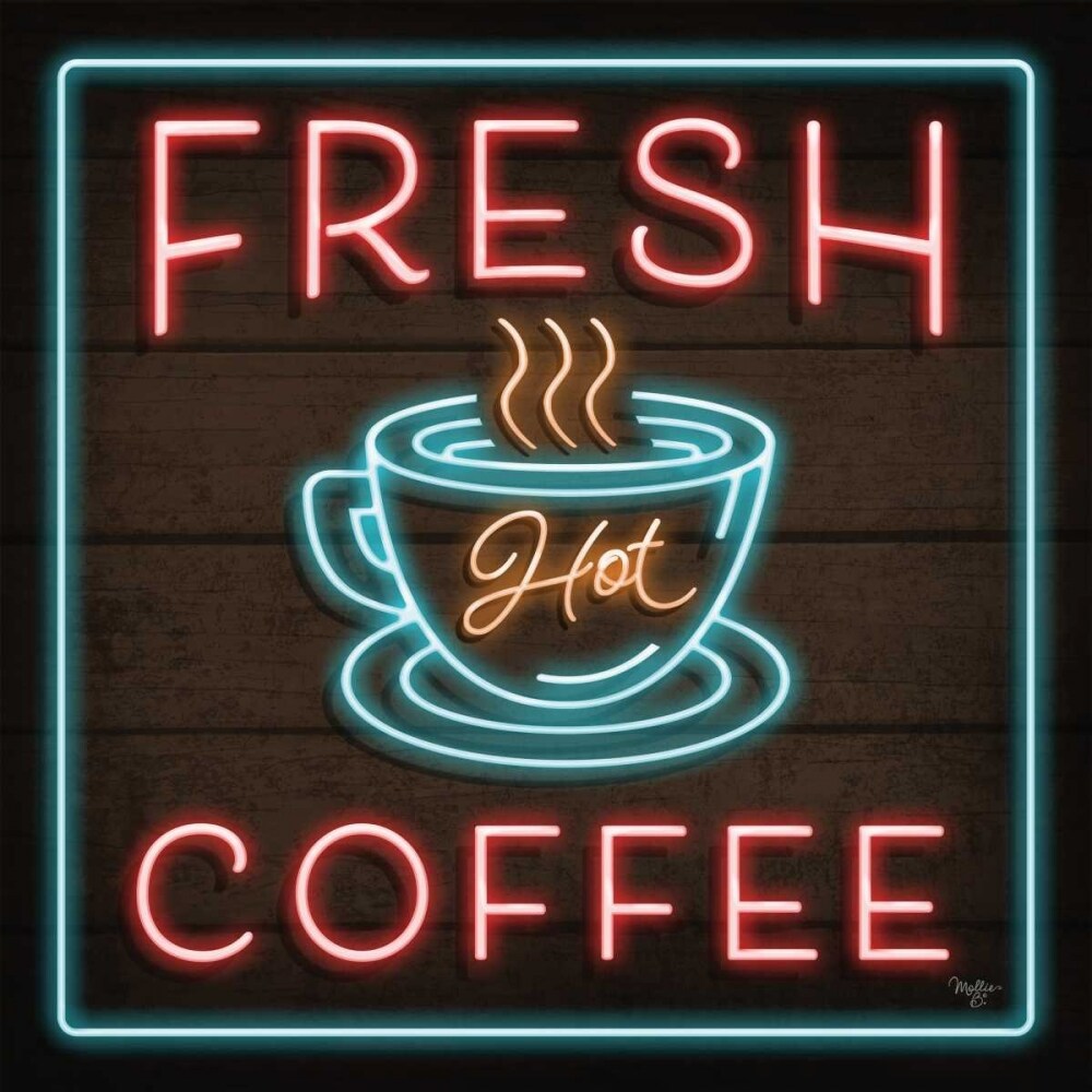 Neon Fresh Coffee Poster Print by Mollie B. Mollie B. - Item # VARPDXMOL1422