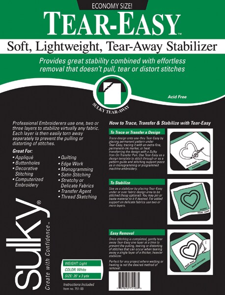 Sulky Tear-Easy Stabilizer-20&#x22;X3yd