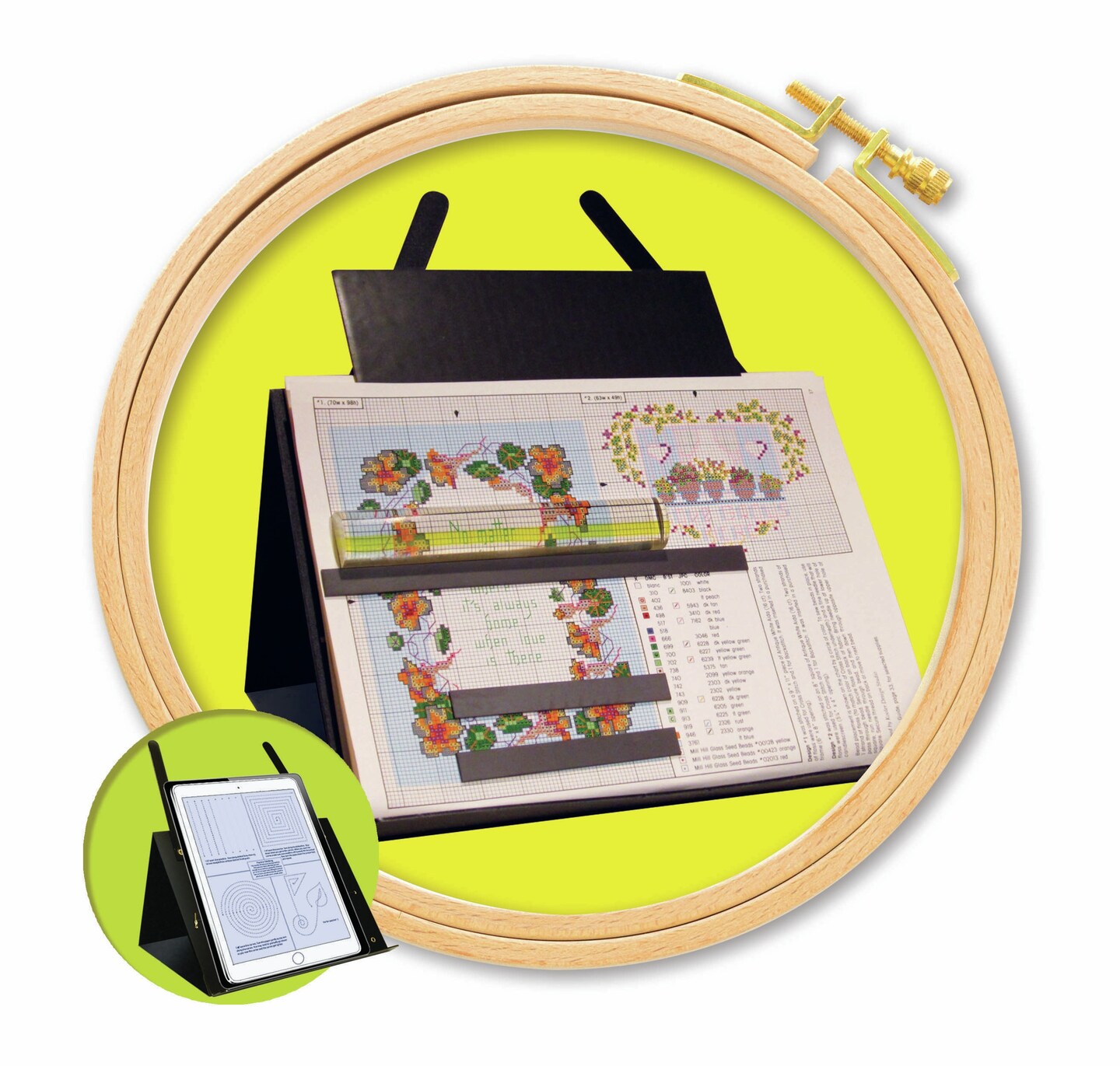 PROP-IT Portable Magnifying Needlework Chart Holder