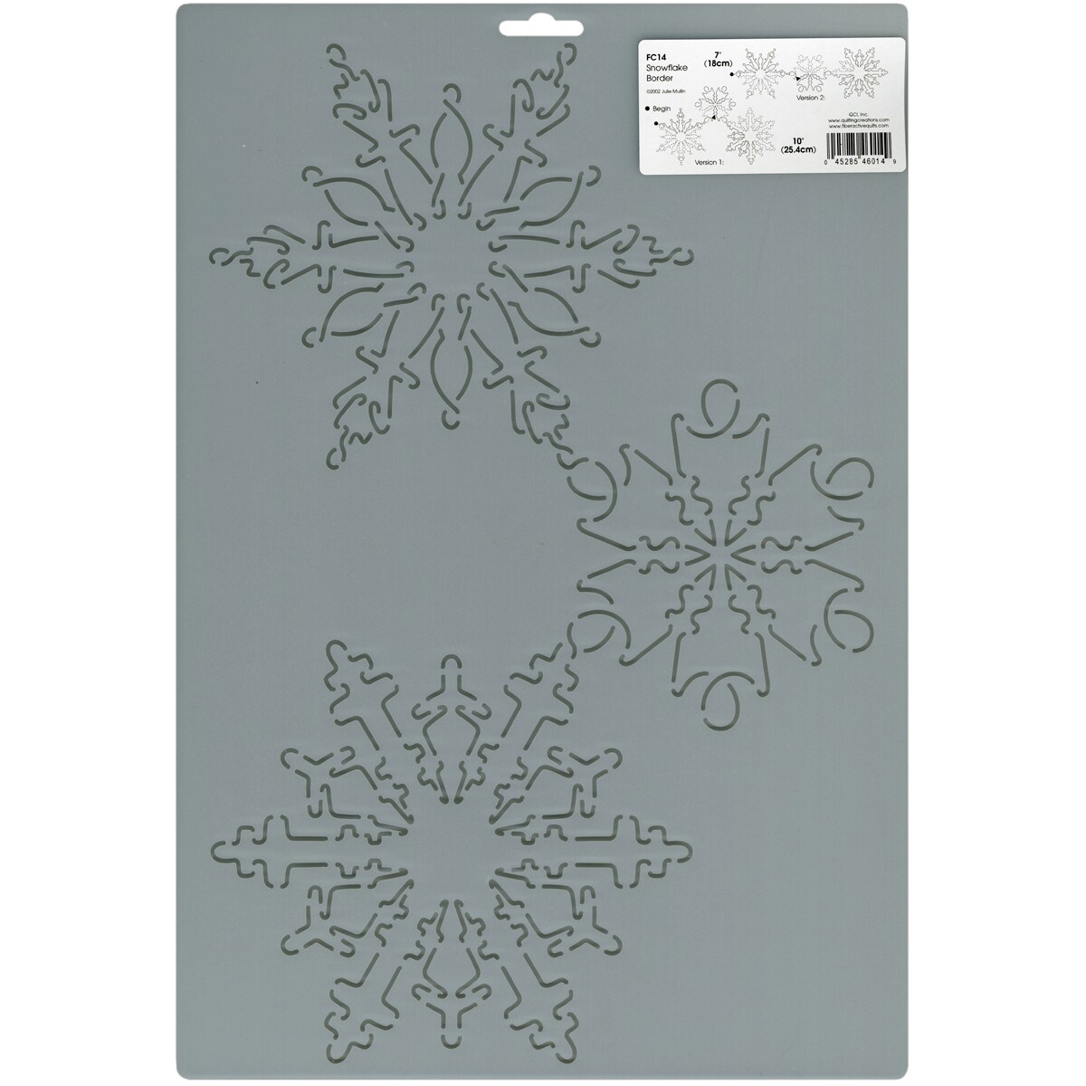 Sten Source Quilt Stencils By Julie Mullin-7" & 10" Snowflakes