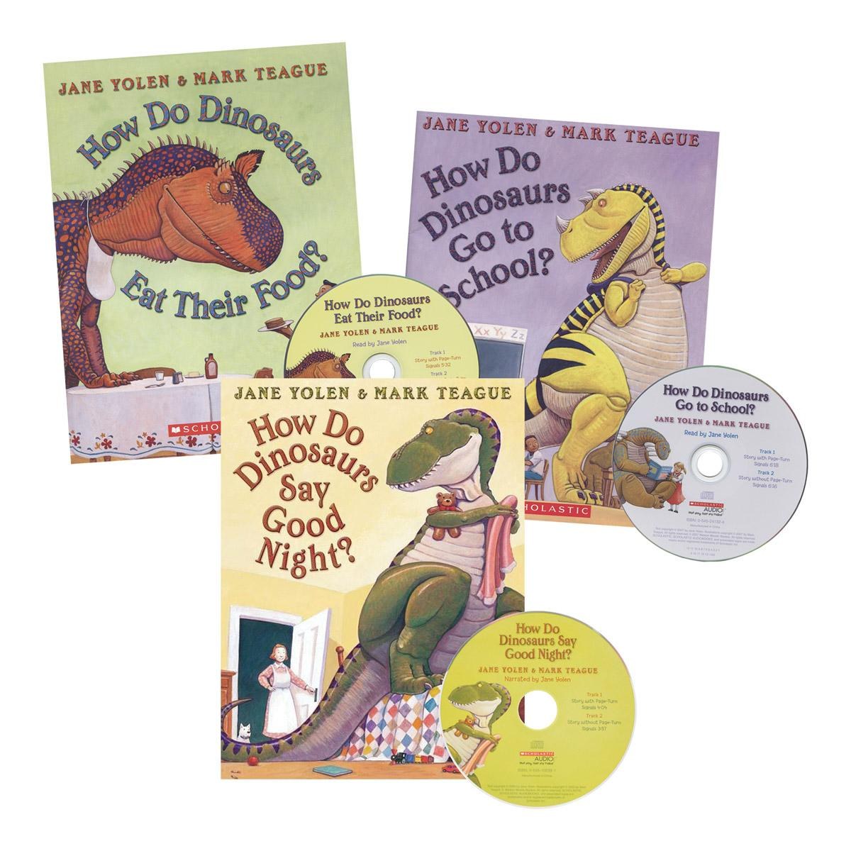 Kaplan Early Learning Company How Do Dinosaurs Book and CD - Set of 3