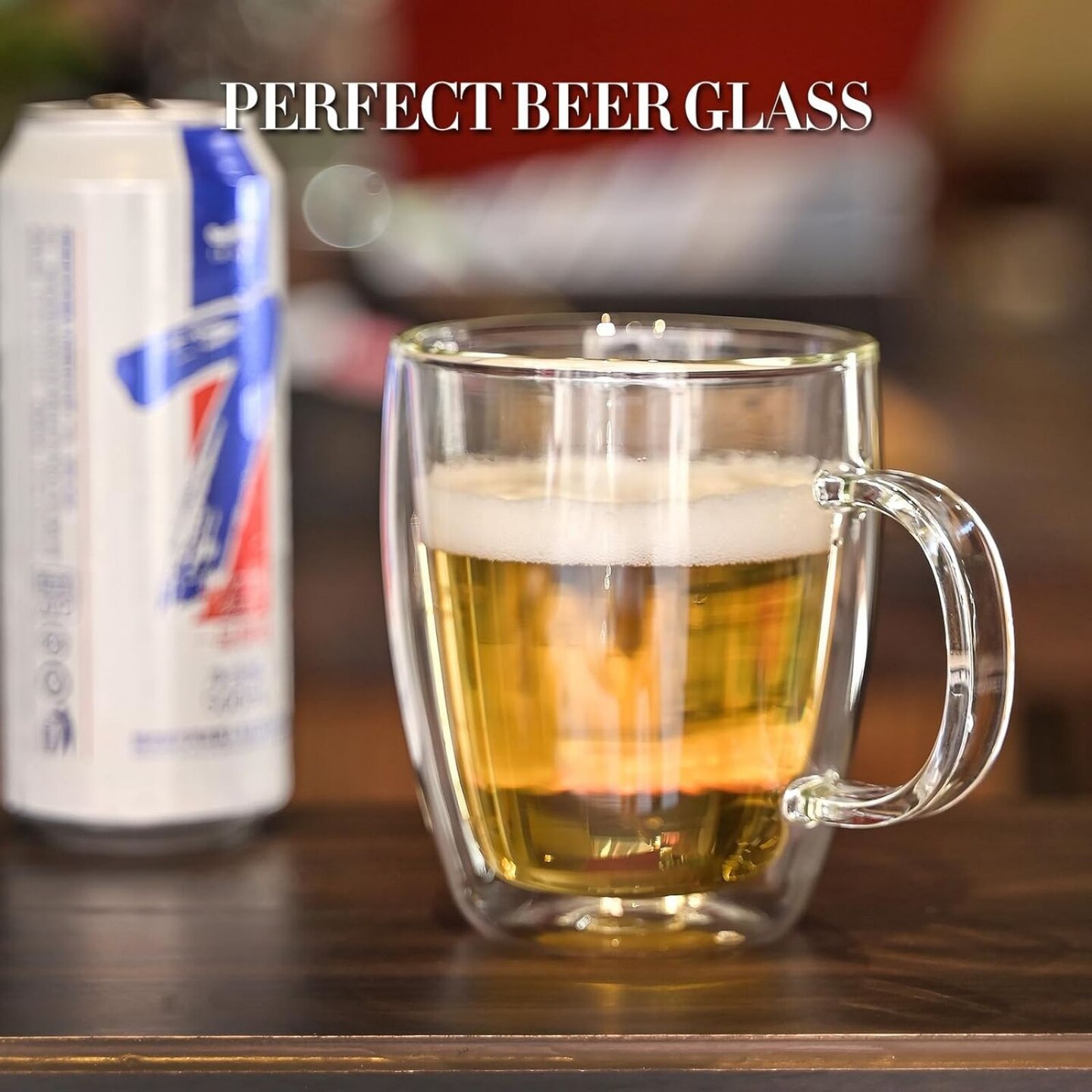 Double Walled Glass Coffee Mugs with Handle Insulated Glass Cappuccino Mugs