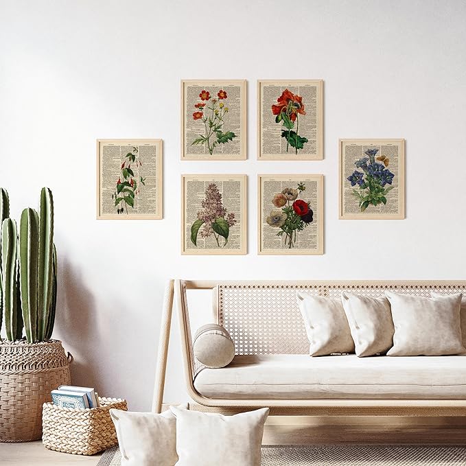 Floral Vintage Wall Decor Art Paintings