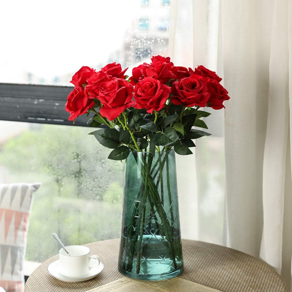 Artificial Silk Rose Flower Bouquet 10 pcs